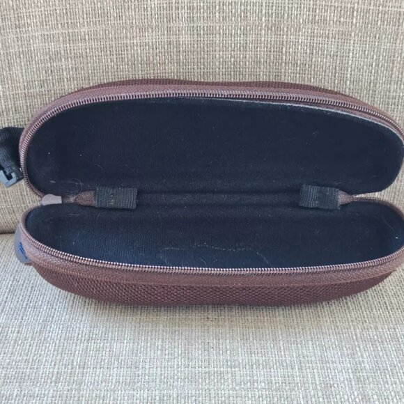 Maui Jim Glasses Case Brown Semi Hard Case Zip Around Case only - Picture 8 of 10